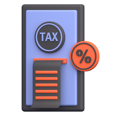Online Tax Payment  3D Icon