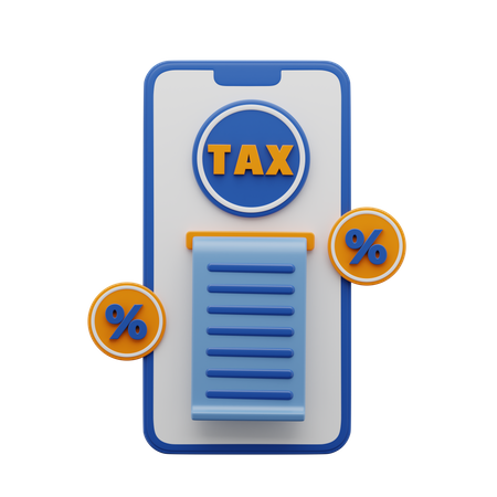 Online Tax Payment  3D Icon