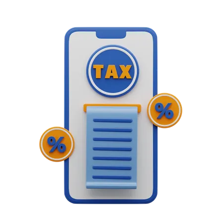 Online Tax Payment  3D Icon
