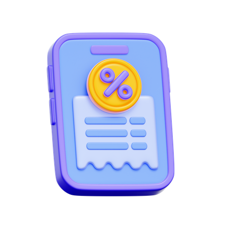 Online Tax Payment App  3D Icon