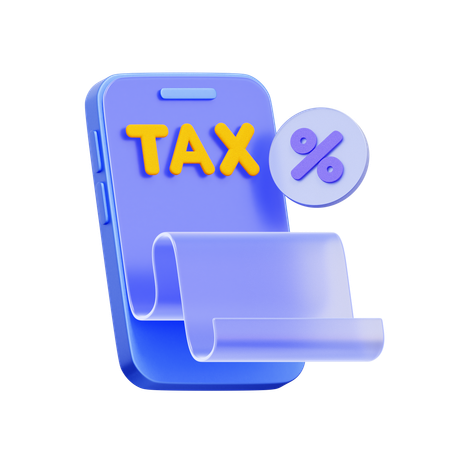 Online Tax Payment App  3D Icon