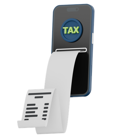 Online Tax Receipt  3D Icon