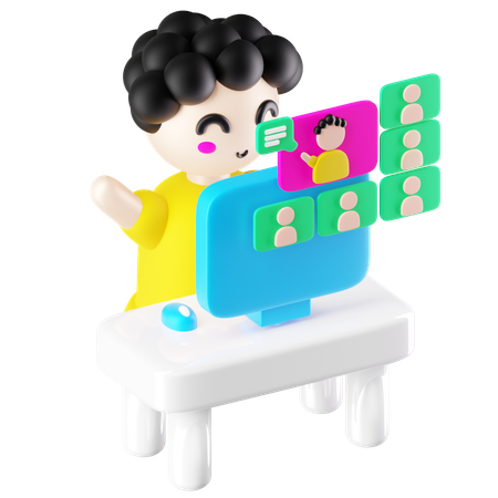 Online Teacher  3D Icon
