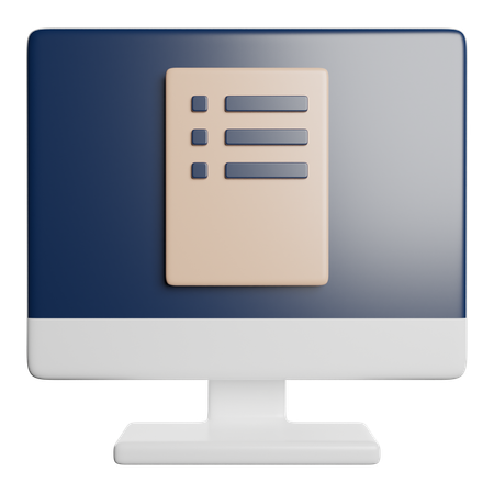 Online Test  3D Icon