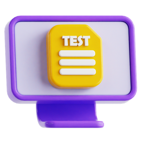 Online Test  3D Icon