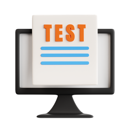 Online Test  3D Icon