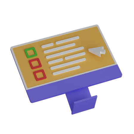 Online test  3D Icon