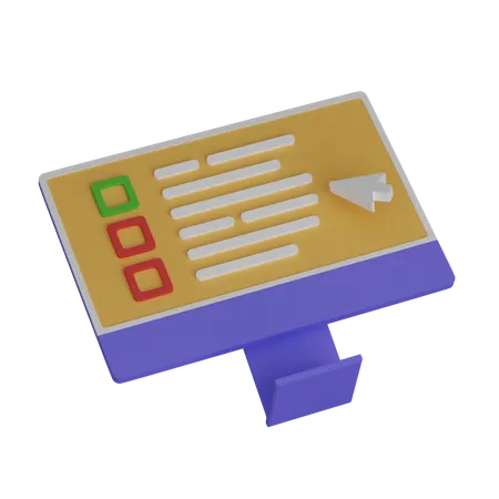 Online test  3D Icon