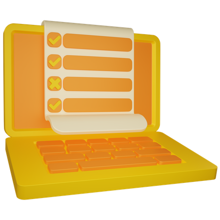 Online Test  3D Icon