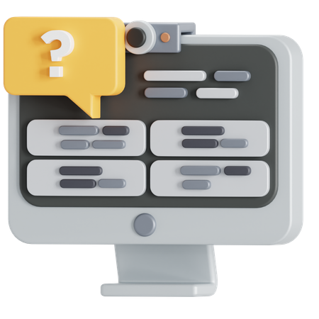 Online test  3D Icon
