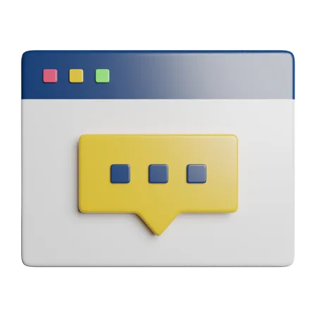 Online-Text  3D Icon