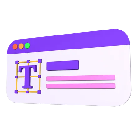 Online Text Editing  3D Icon