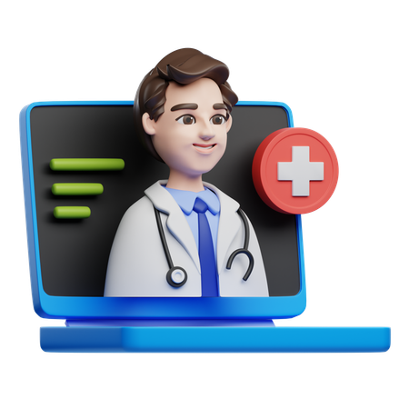 Online-Therapie  3D Icon