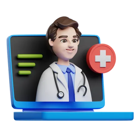 Online-Therapie  3D Icon