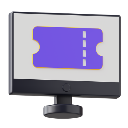 Online Ticket  3D Icon