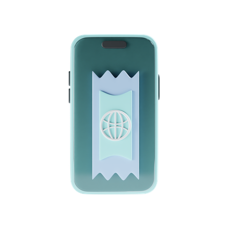 Online Ticket  3D Icon