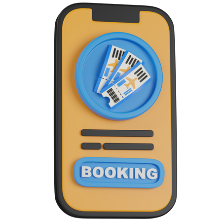 Online Ticket Booking  3D Icon
