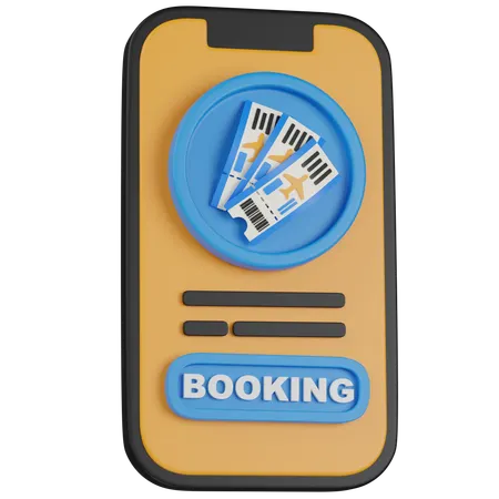 Online Ticket Booking  3D Icon