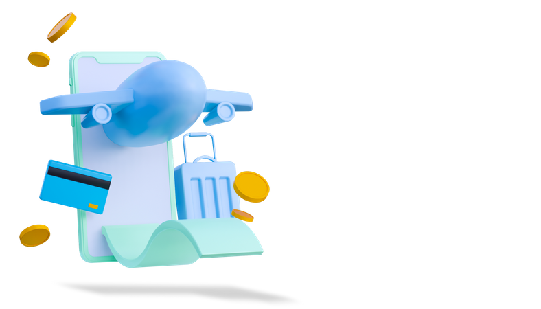 Online Ticket Booking  3D Icon