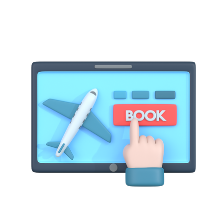 Online Ticket Booking  3D Icon