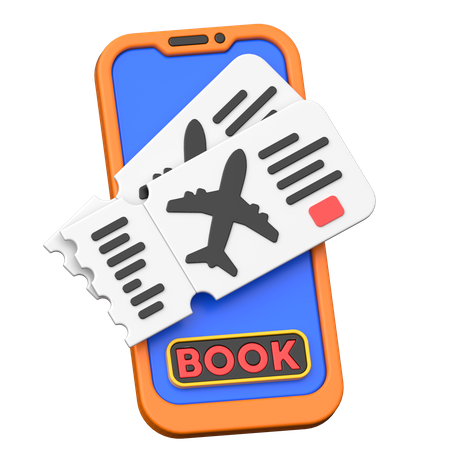 Online Ticket Booking  3D Icon