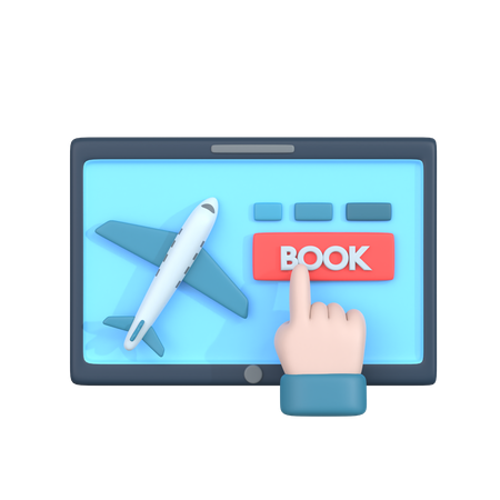 Online Ticket Booking  3D Icon