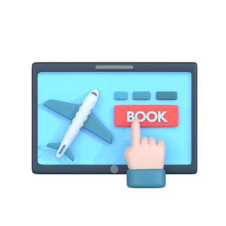 Online Ticketbuchung  3D Icon