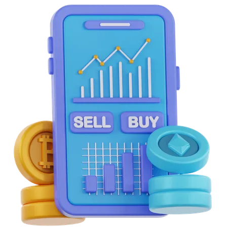 Online Trading  3D Icon