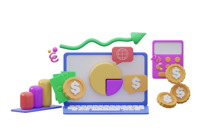 Online Trading  3D Icon