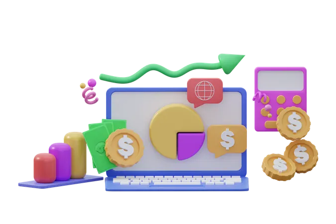 Online Trading  3D Icon