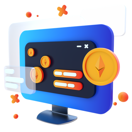 Online Trading  3D Icon