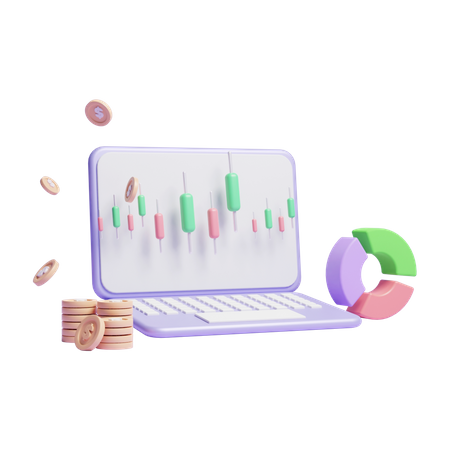 Online Trading  3D Icon