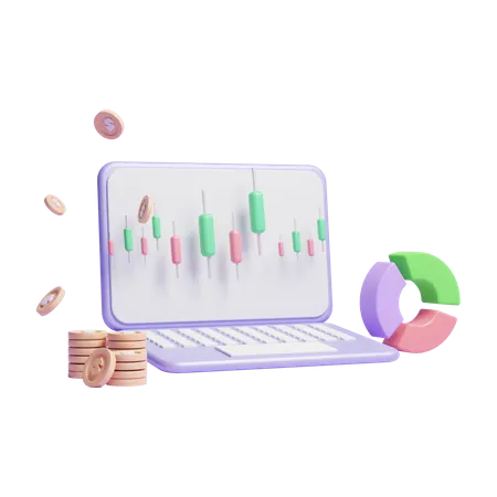 Online Trading  3D Icon