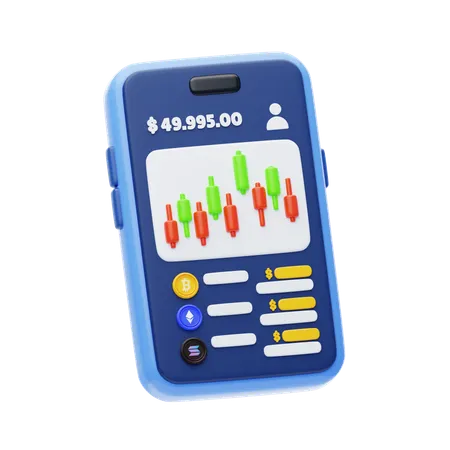 Online Trading App  3D Icon