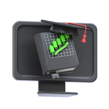 Online Trading Courses  3D Icon