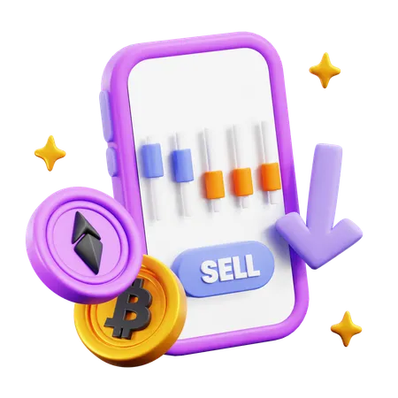 Online trading loss  3D Icon