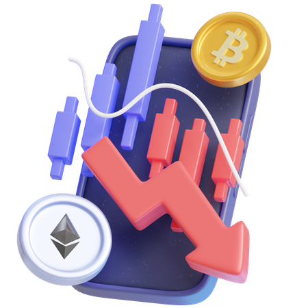 Verlust beim Online-Handel  3D Icon