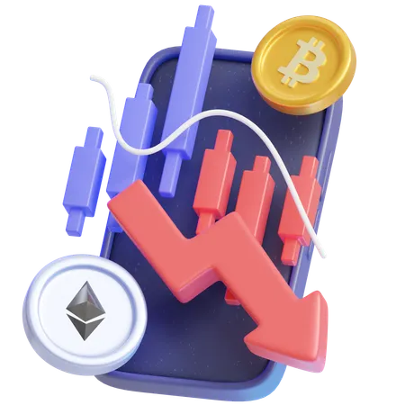 Verlust beim Online-Handel  3D Icon