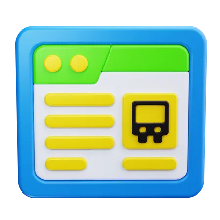 Online Train  3D Icon