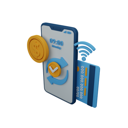 Online transaction  3D Icon