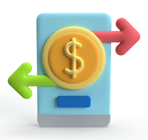 Online Transfer Money  3D Icon