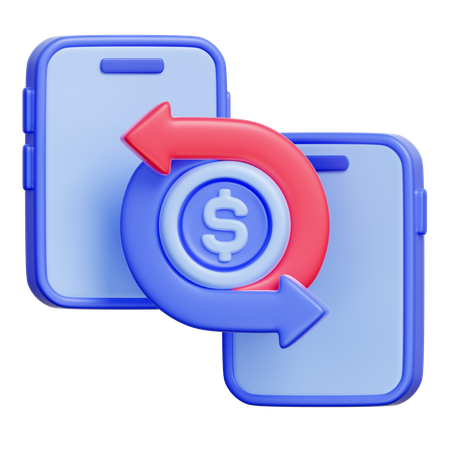 Online Transfer Money  3D Icon