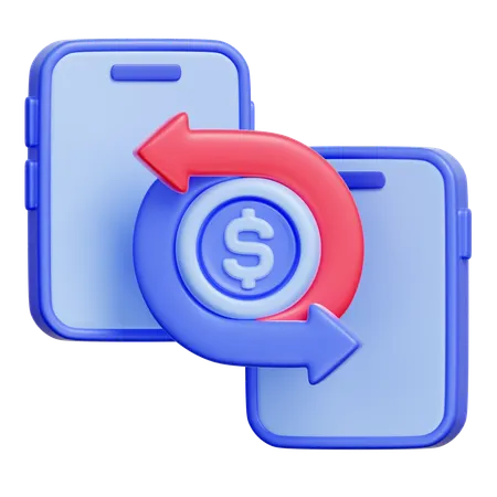 Online Transfer Money  3D Icon