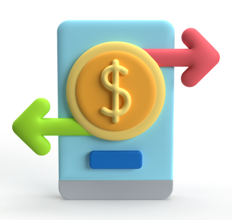 Online Transfer Money  3D Icon