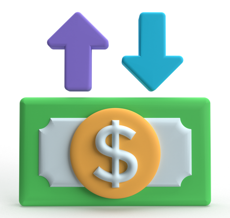 Online Transfer Money  3D Icon