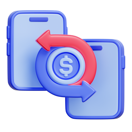 Online Transfer Money  3D Icon
