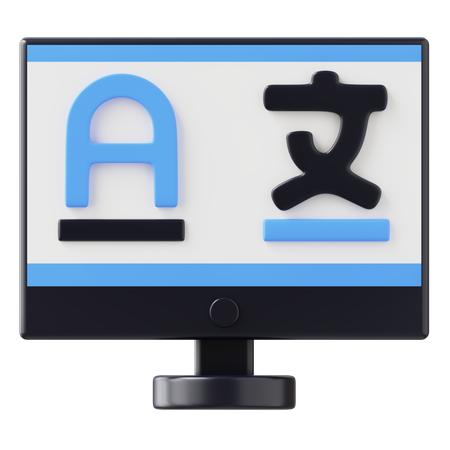 Online Translation  3D Icon