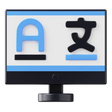 Online Translation  3D Icon