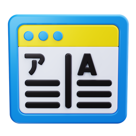 Online Translator  3D Icon