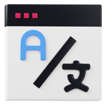 Online Translator  3D Icon